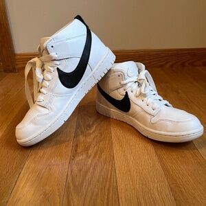 Nike Ricardo Tisci White and Black Dunk Lux Chukka High Top Sneaker